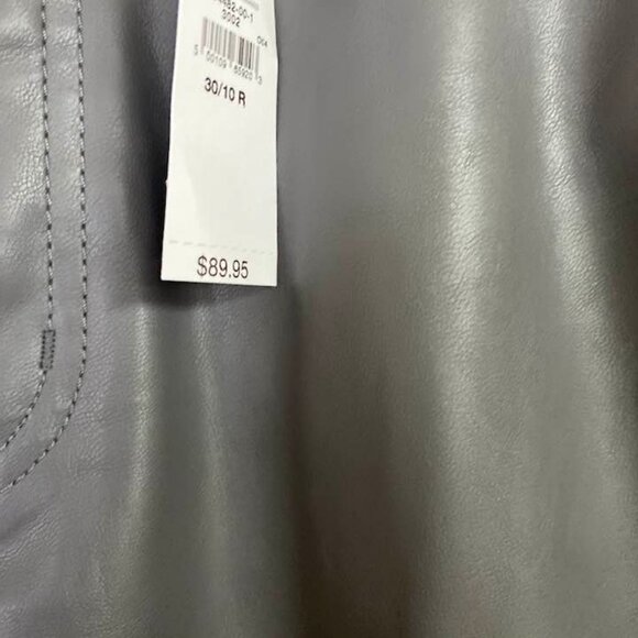 NWT GAP Leather Pants Dove Gray Size 10R Orig. $89.95 - Picture 9 of 9